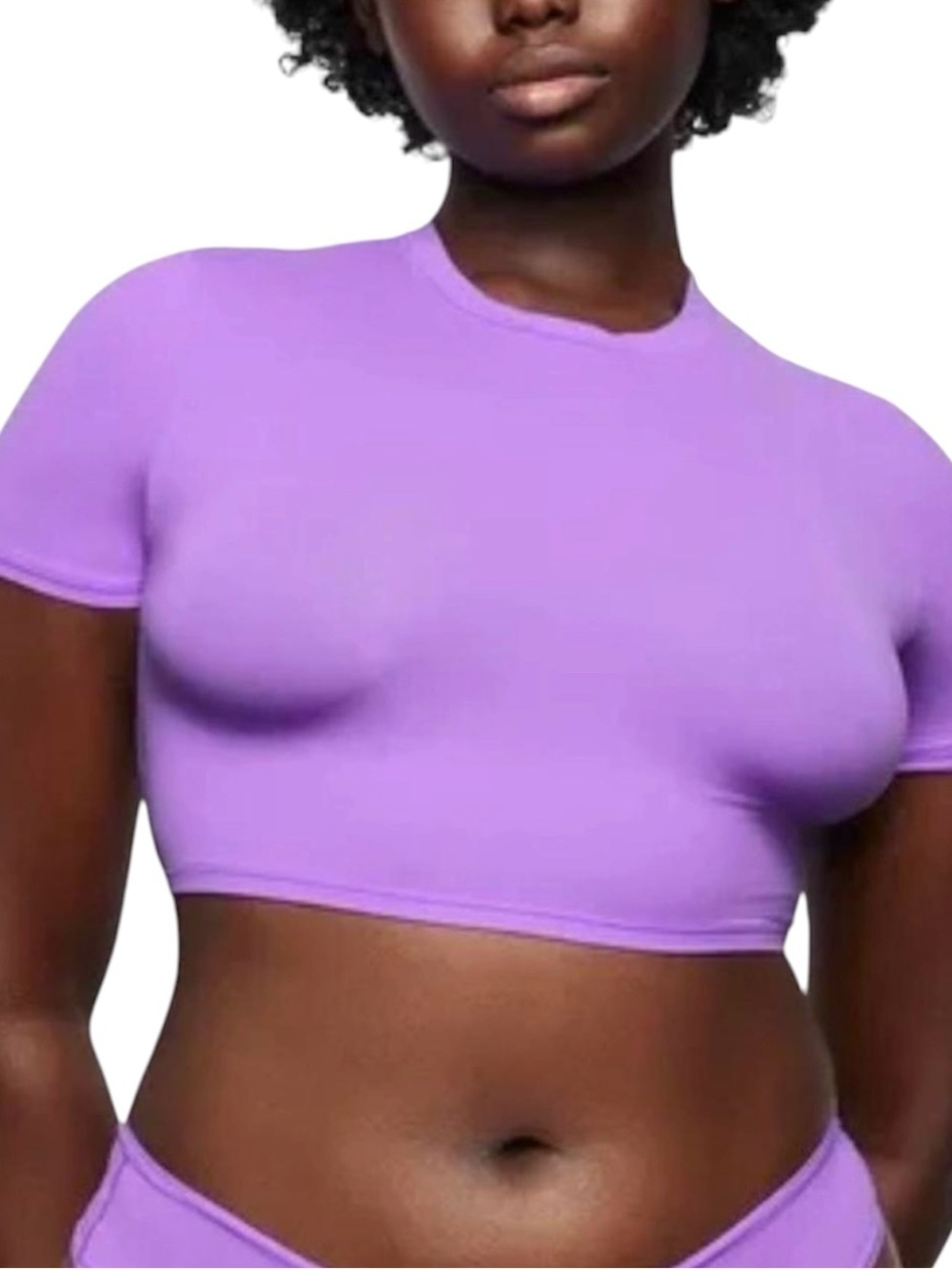 SKIMS Fits Everybody Super Cropped T-Shirt in Ultra Violet 🔮✨
